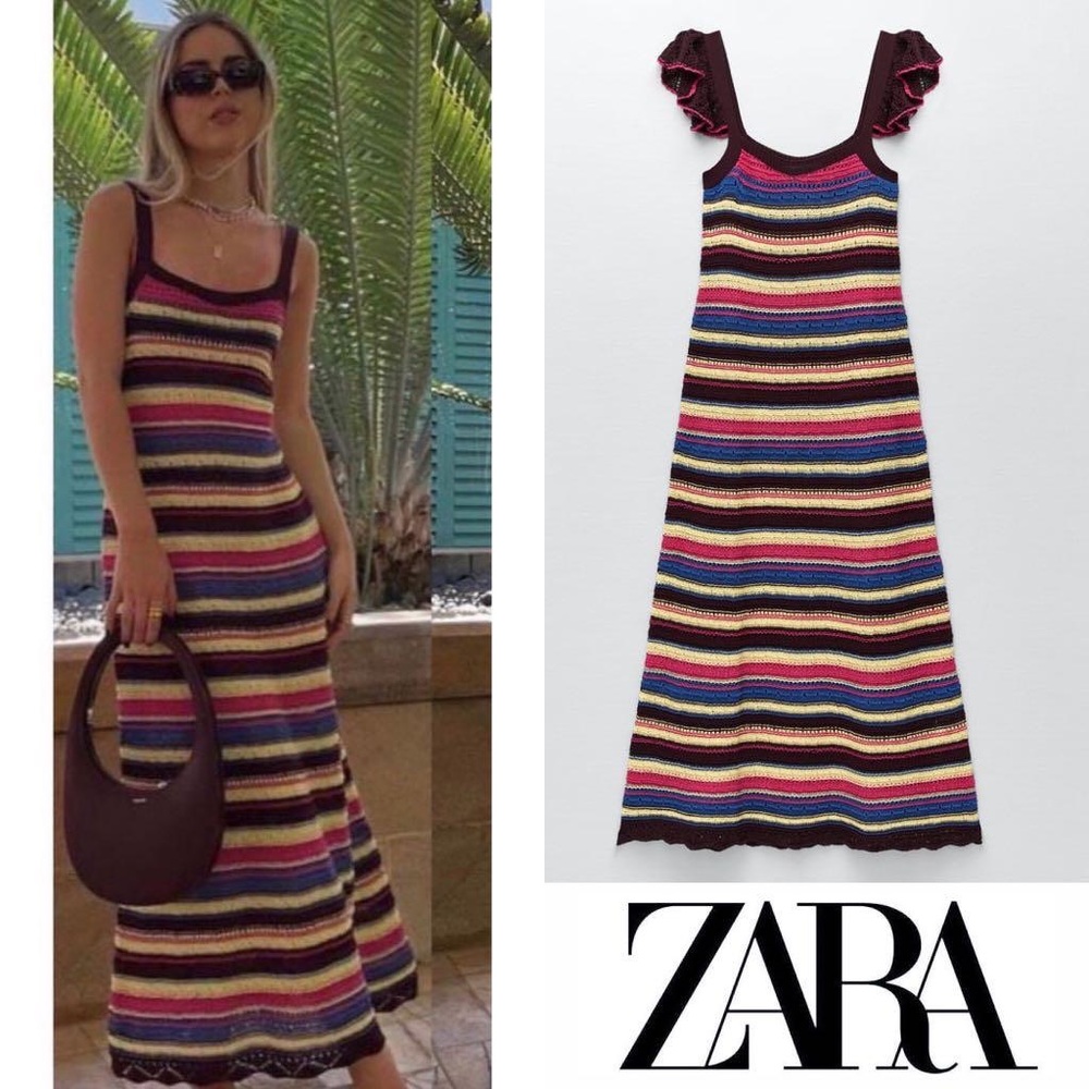 ZARA Crochet Maxi Dress